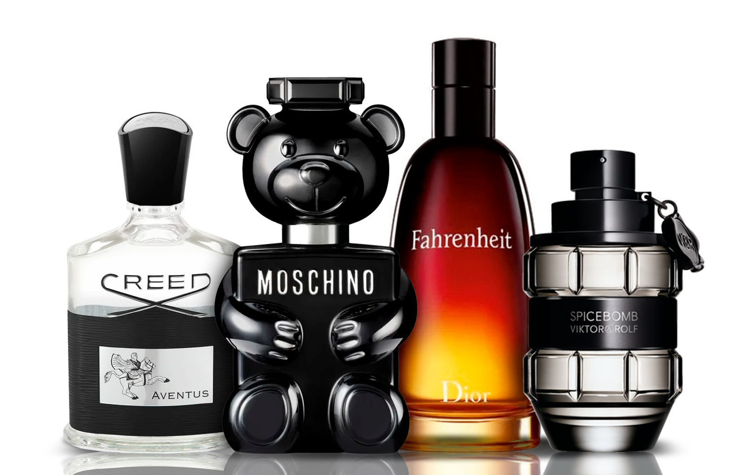 4 parfüümi komplekt | Creed Aventus + Fahrenheit + SpiceBomb + Toy Boy Moschino 100 ml