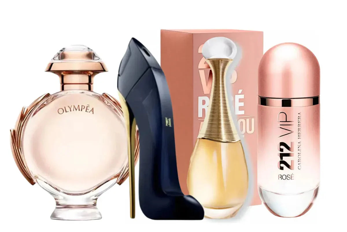 4 parfüümi komplekt | Good Girl, Olympea, Jadore, 212 Vip Rosé
