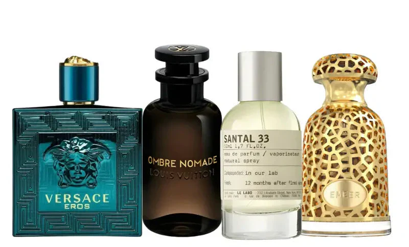 4 parfüümi komplekt | Eros, Ombre Nomade, Santal 33, Emeer
