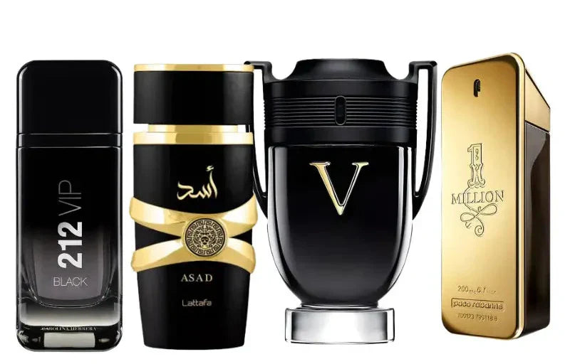 4 parfüümi komplekt | Asad, One Million, Invictus Victoru, 212 Vip Black